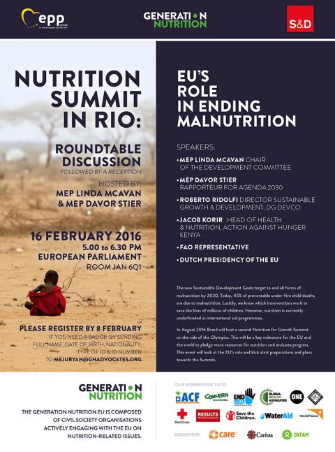 Generation Nutrition Europe event invitation